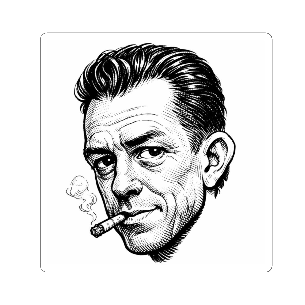 Albert Camus Big Brain Sticker