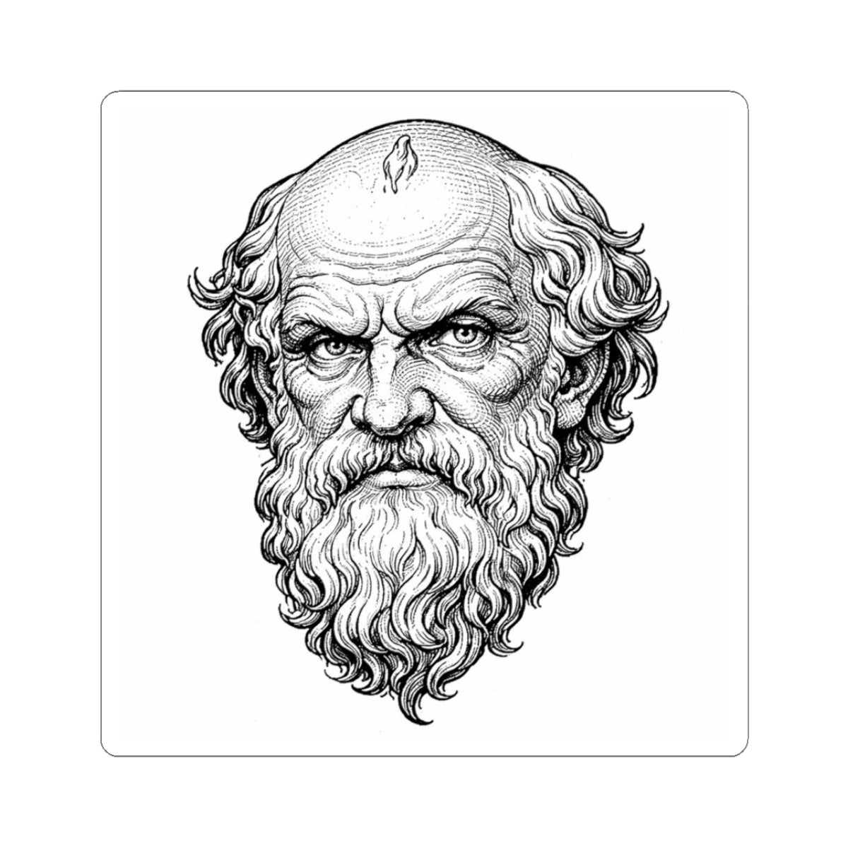 Diogenes Head Sticker
